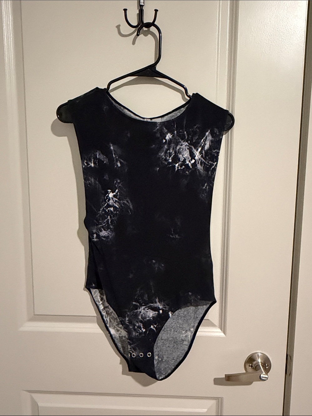 Black Tie-Dye One-Piece Bodysuit